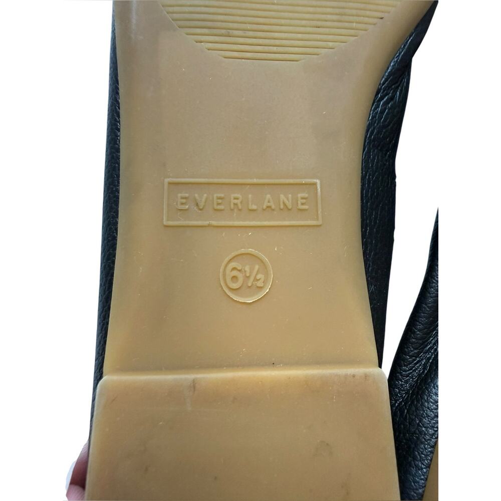 Everlane Day Glove Flat Black Leather Ballet Slip On Size 6.5 Sustainable Chic - Picture 7 of 10